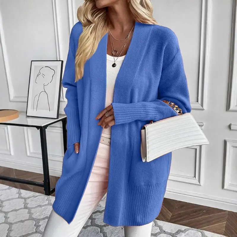 

Y3NE Женский длинный вязаный однотонный кардиган