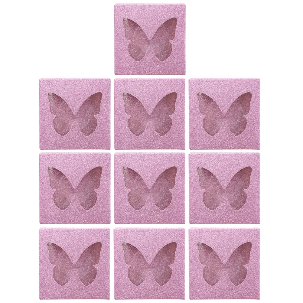 

10pcs Colorful Square Eyelash Box Hollow Out Butterflies Storage ganizer Blister Packaging Chic Boxes Empty Lash Case Lash