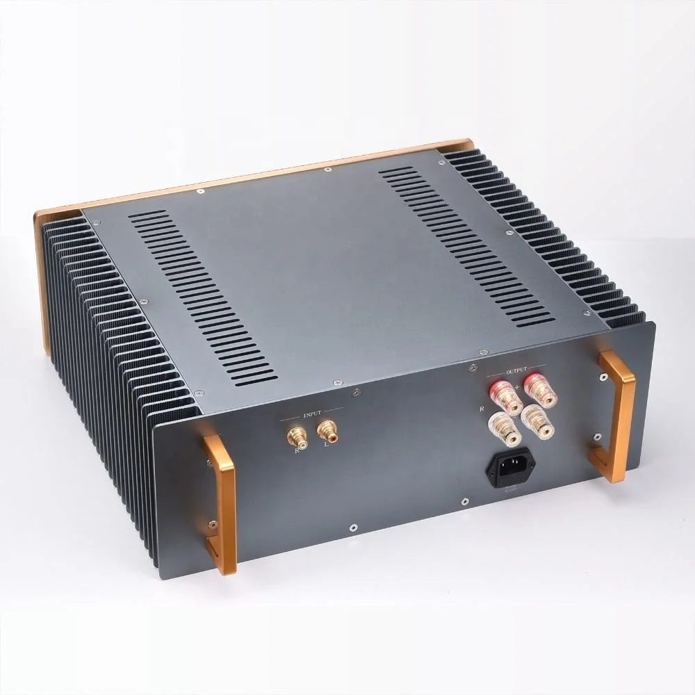 BRZHIFI A60 Hot Sell Classic DAC Hifi Audio Chassis Aluminum Case  Class A Power Amplifier Enclosure With Radiator DIY NO KNOB