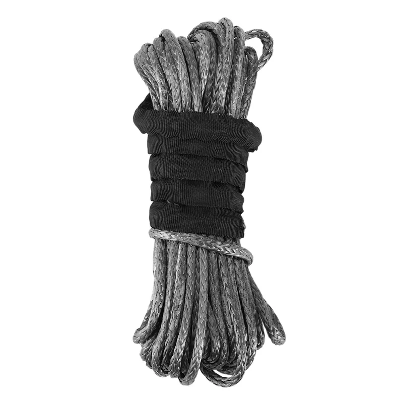 

4Pcs 3/16 Inch X 50 Inch 7700Lbs Synthetic Winch Line Cable Rope With Protecing Sleeve For ATV UTV (Grey)