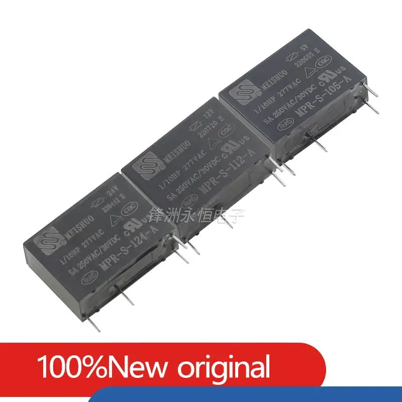 

10pcs/lot New Original relay MPR-S-105-A 112-A 124-A 5A 250V 4PIN 5V 12V 24V Power Relays Replaceable G5NB-1A-E HF46F-024-HS1