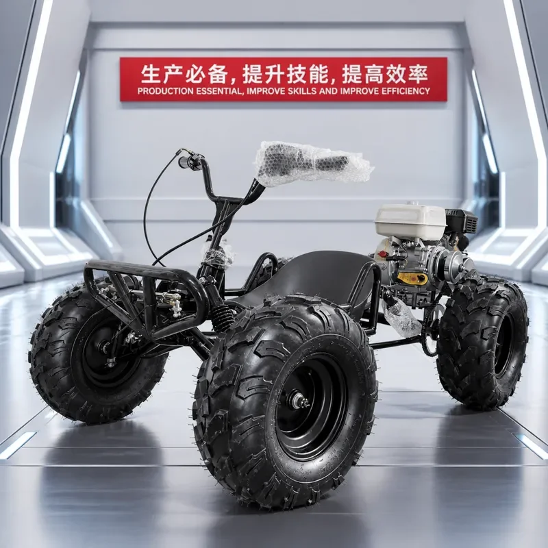 212cc Four Stroke  All Terrain Off Road Kart Electric Motorcycle Four Wheel Beach Drift Vehicle