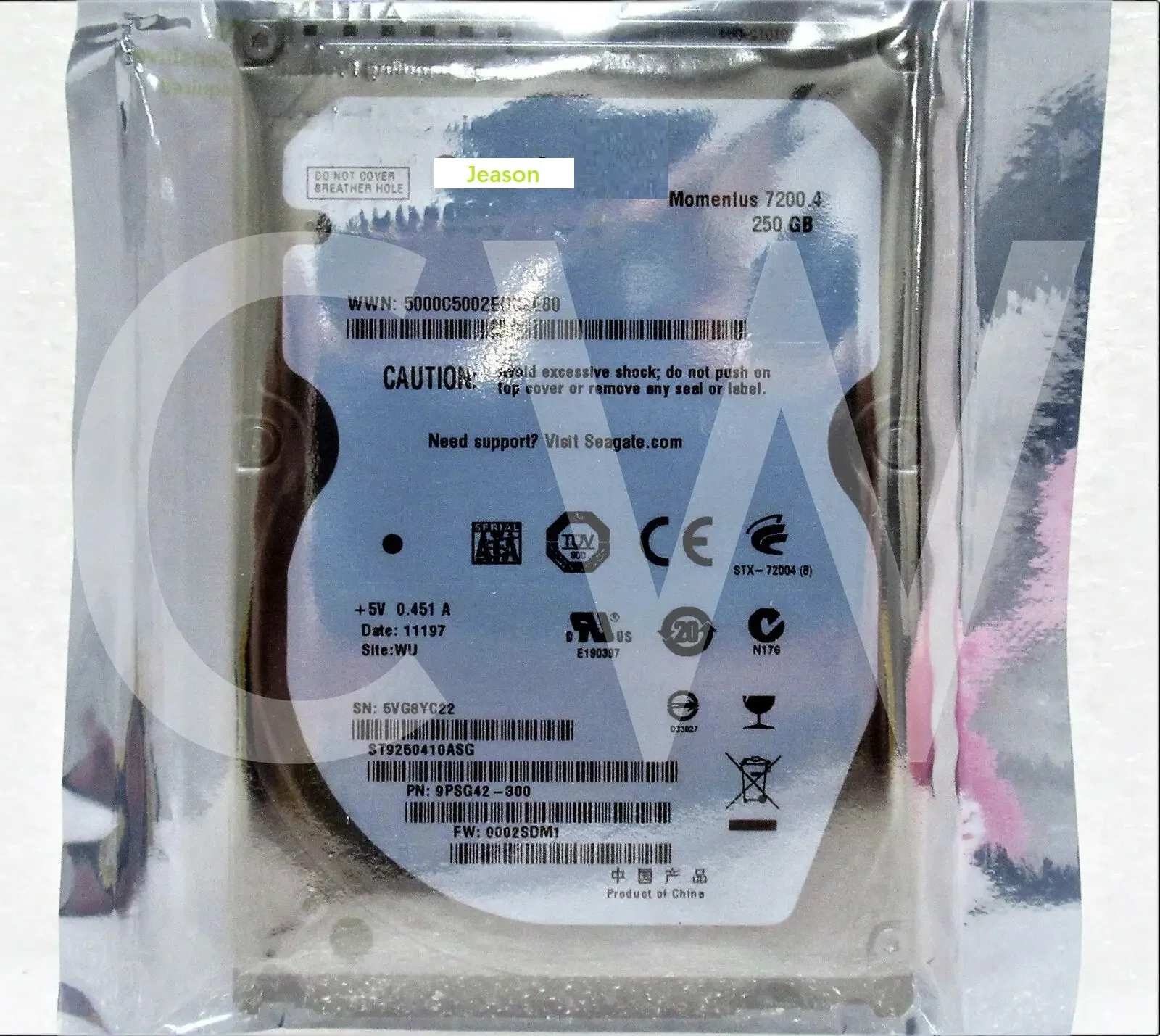 

Для жесткого диска Seagate ST9250410ASG 250 ГБ 7,2 K RPM 3 Гб/с 2,5 "SATA