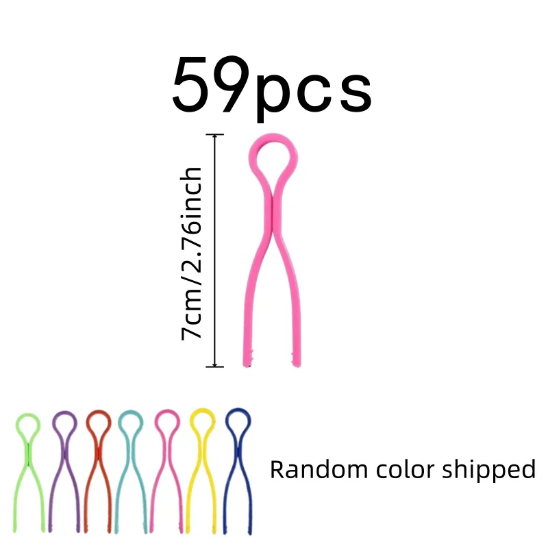 59 pcs Bobbin Thread Clips with Random Color Assortment, ideal for Sewing Machine Bobbins and Embroidery Thread Storage