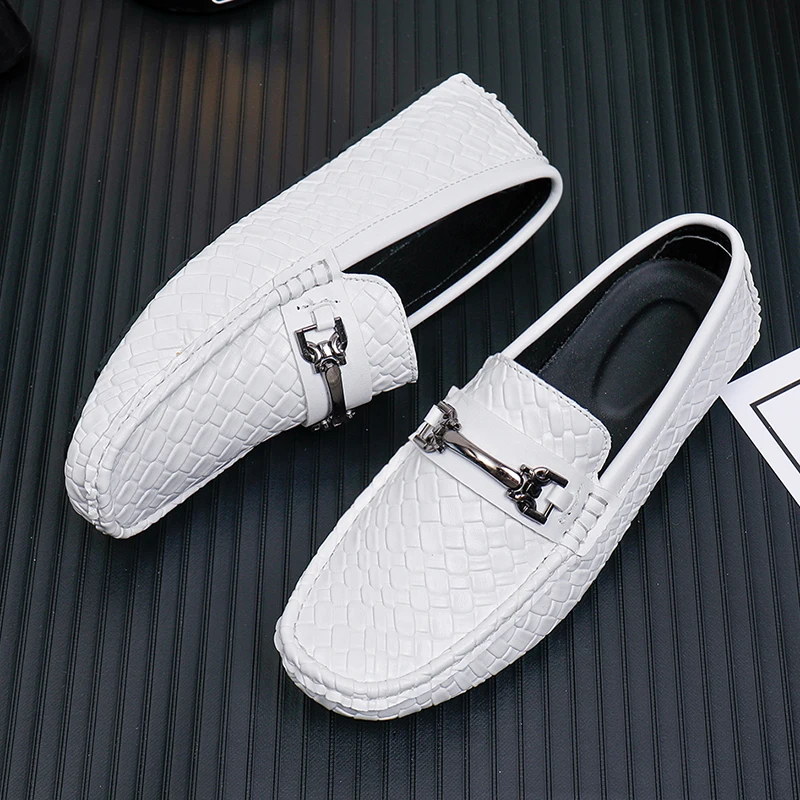 

YRZL Loafers Men Casual Shoes Handmade Lazy Shoes Men Loafers Moccasins Breathable Slip on Big Size Driving Loafers for Men