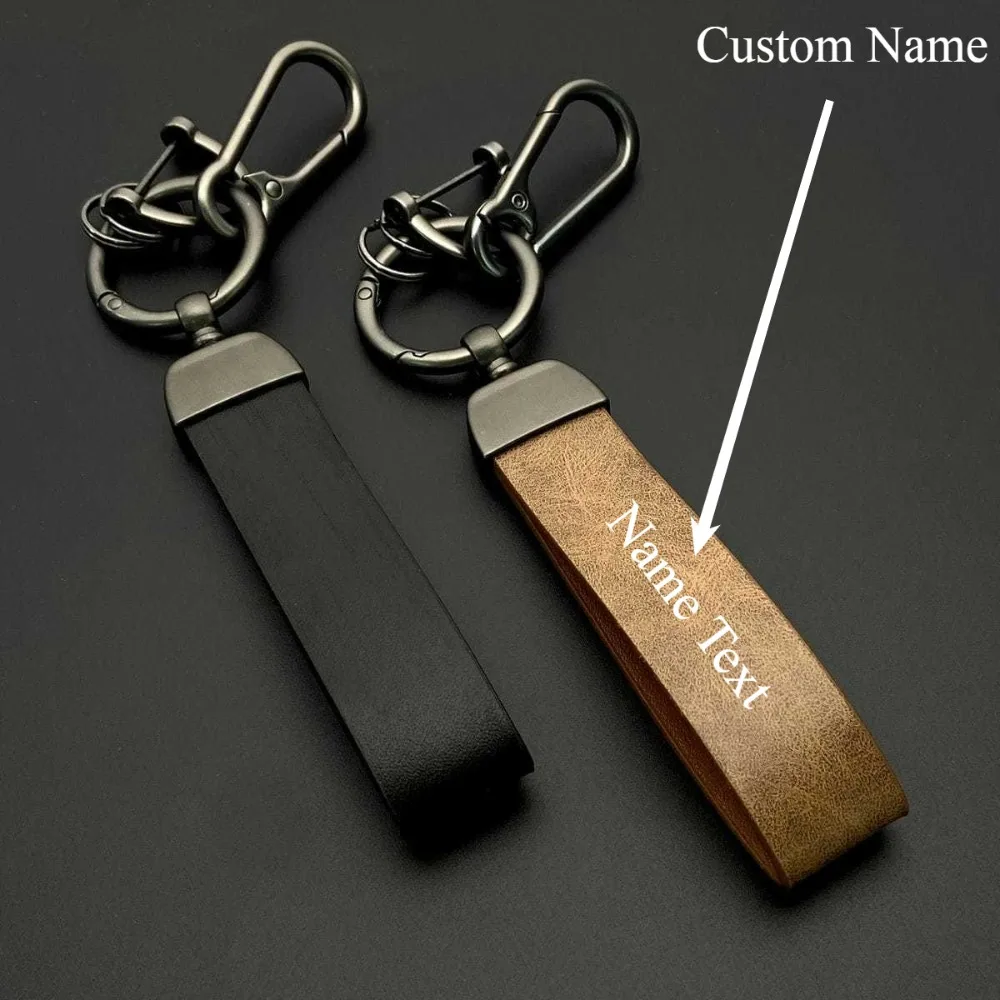 

Новый модный кожаный брелок-ключница с изменением цвета, с тиснением, в современном стиле, для ключей от машины, деловой подарок, подвеска