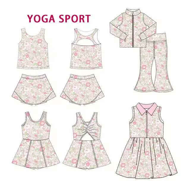 

Stand-up collar long-sleeved pocket zipper matching long-sleeved flared pants girl suit matching dress custom wholesale