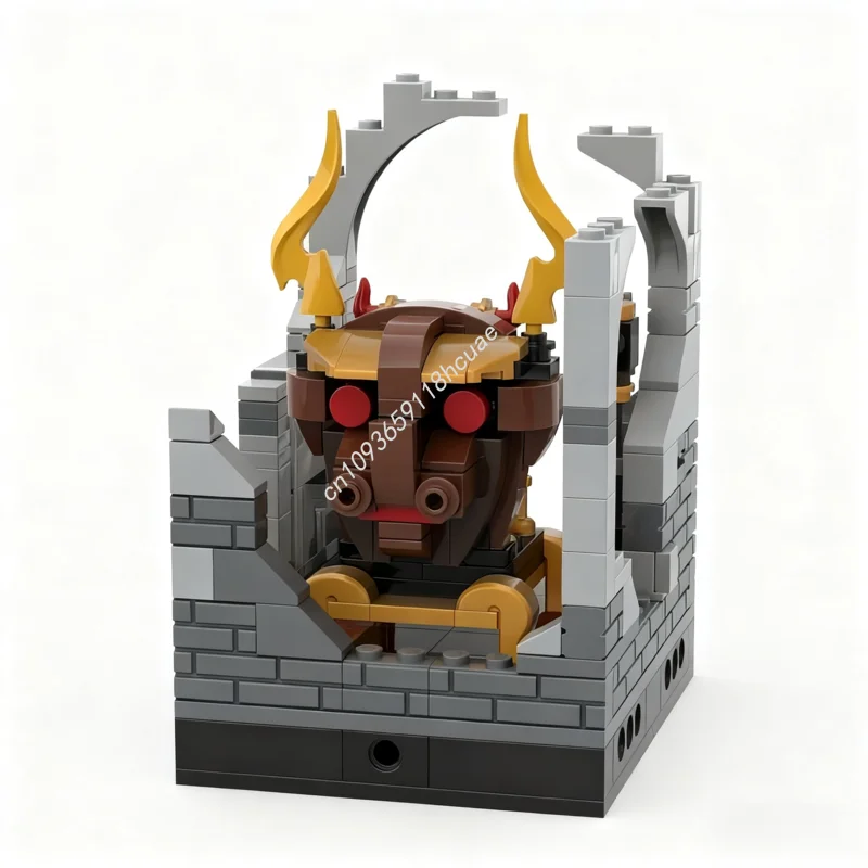 

262 шт. MOC Трон Минотавр Лабиринт Нань Модель Строительные блоки Кирпич Дети На День Рождения Развивающие игрушки DIY Рождественские подарки