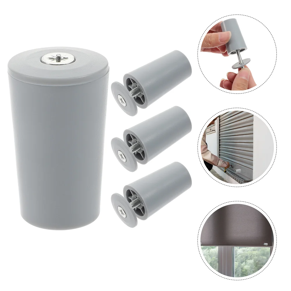 4pcs Cover Plug(white) Blind Stop Blinds Stopper Replacement Shutter Pin Window Roller Shutters Stoppers Fasteners Bamboo