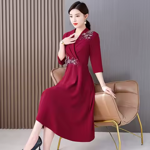 Women Aodai Vietnam Cheongsam Ethnic Style Traditional Wedding Evening Party Dress Performance Dance Costume