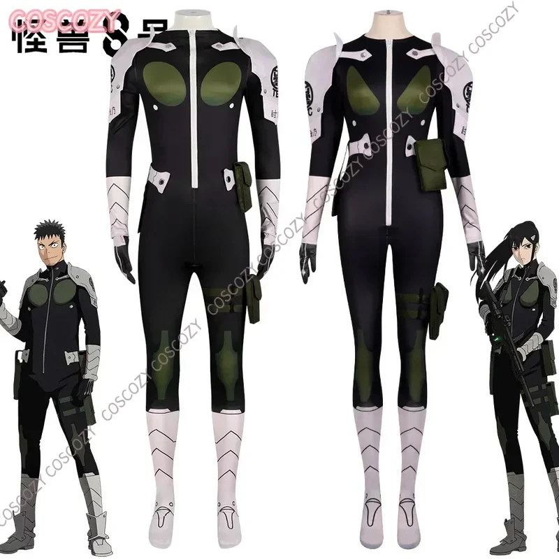 Costume de Cosplay de l'Anime KaiMozambique No. 8, Kafka Hib37Mina Ashiro, Combinaison avec Perruque, Uniforme, Sac, Gants, Balayeuse de Monstres, Accessoires d'Anniversaire Imbibés