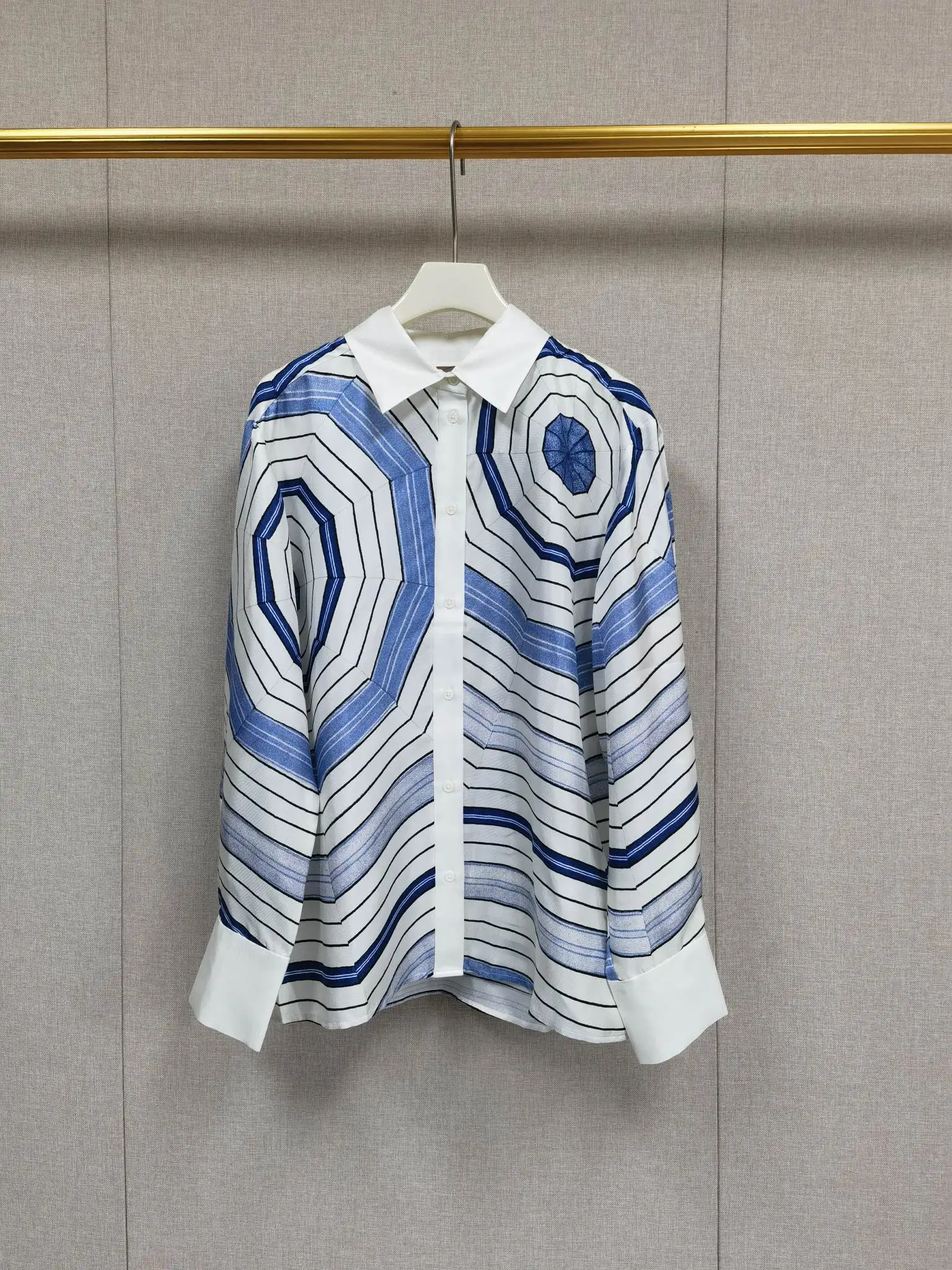 Dames geometrische print set shirt met lange/korte mouwen + elastische taille shorts + onregelmatige geplooide midi-rok mode dame outfit