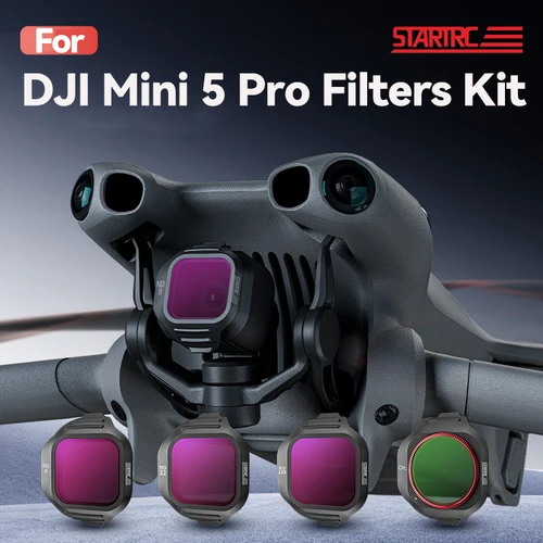 Juego de filtros ND para DJI Mini 5 Pro, lente de cámara de vidrio óptico ajustable MCUV ND 4/8/16/32/64/128, accesorios de juego de filtros