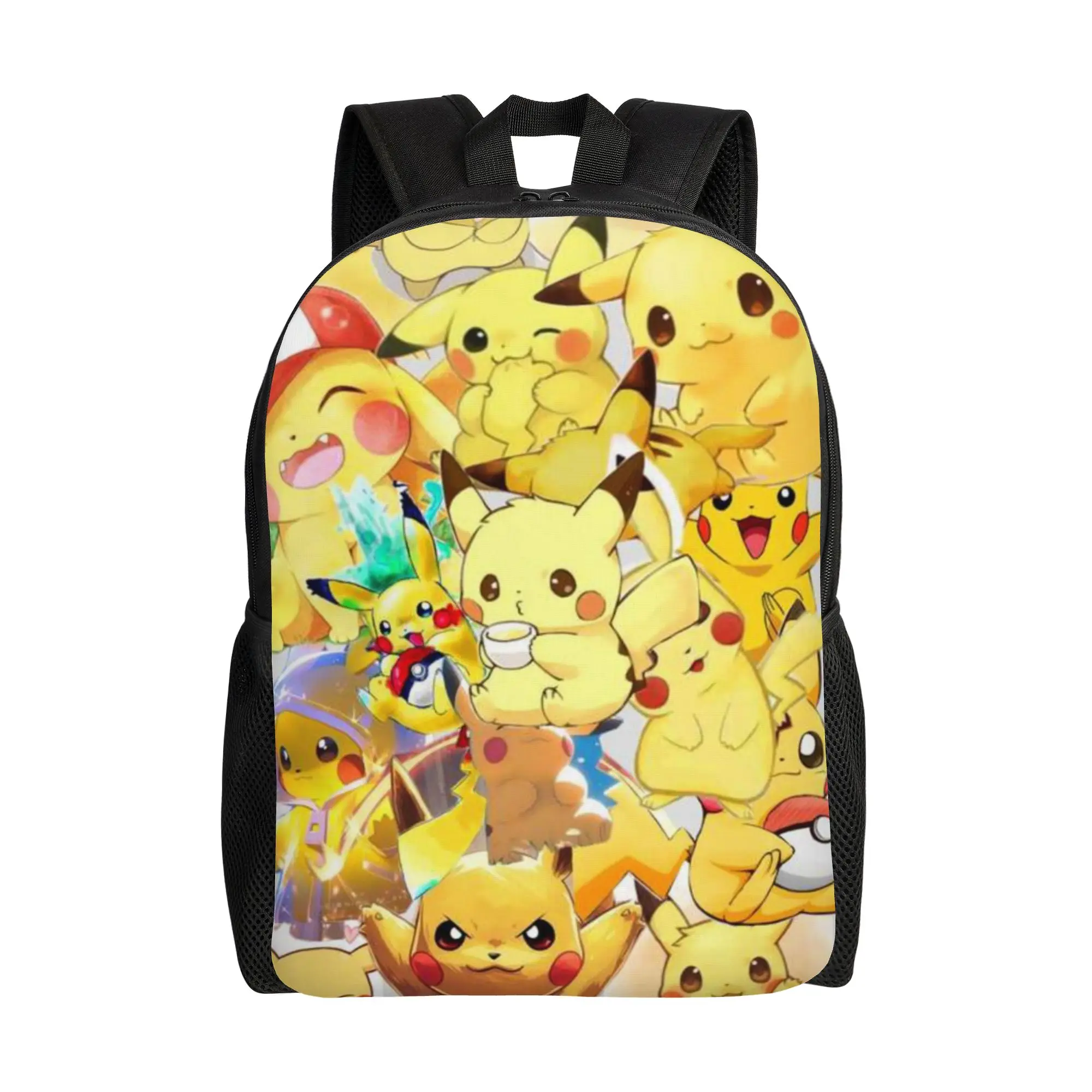 

Back to school season Retro Washable Yellow Thunder Pet Handbag Pikachu College Student Backpack