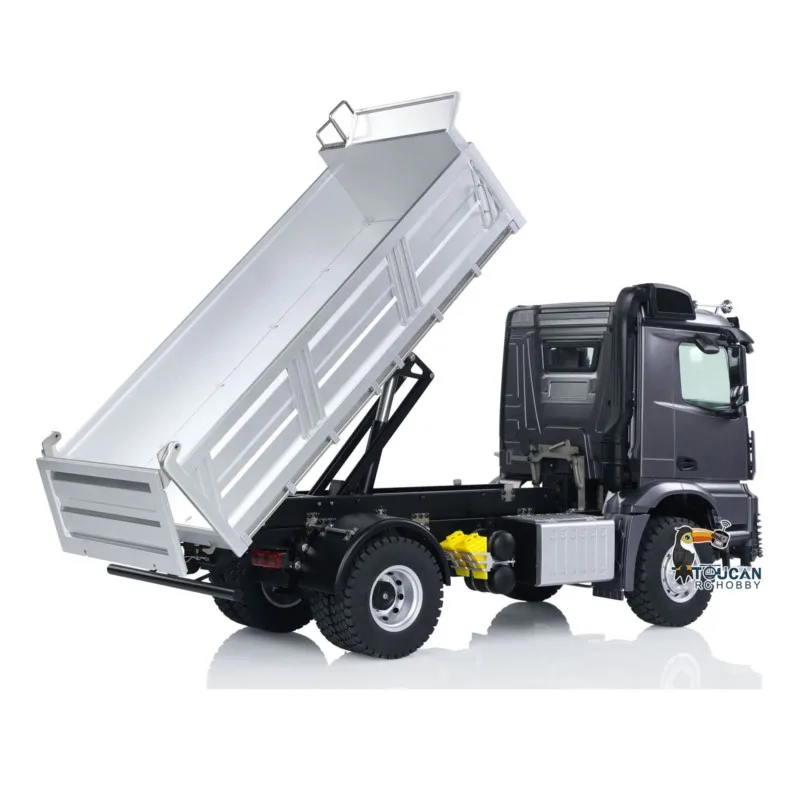 US Stock Kabolite 5701 RC Dump Truck 1:14 4x4 Remote Control Tipper Car 2-Speed RTR Dump Car with Sound Light for Kids TH24347