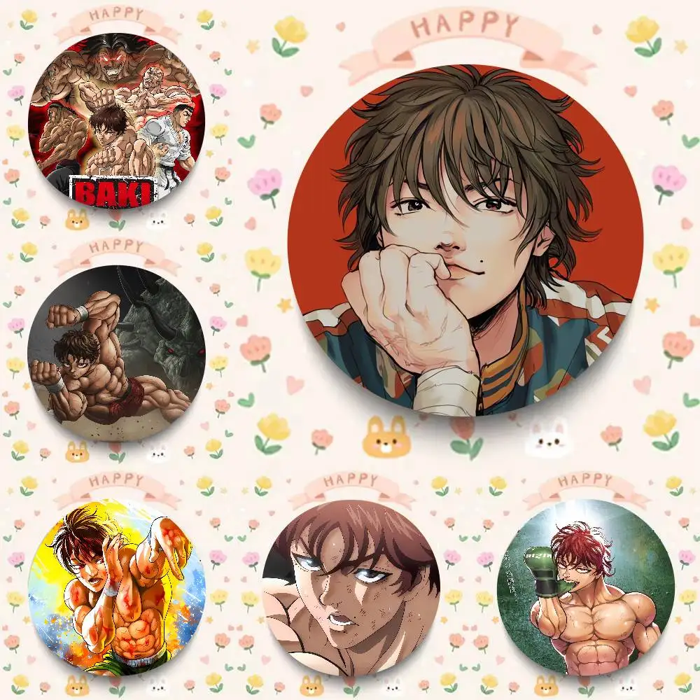 Anime Baki The Grappler Cute Cartoon Button Pin Brooch Badge Bag Decor Fans Collect