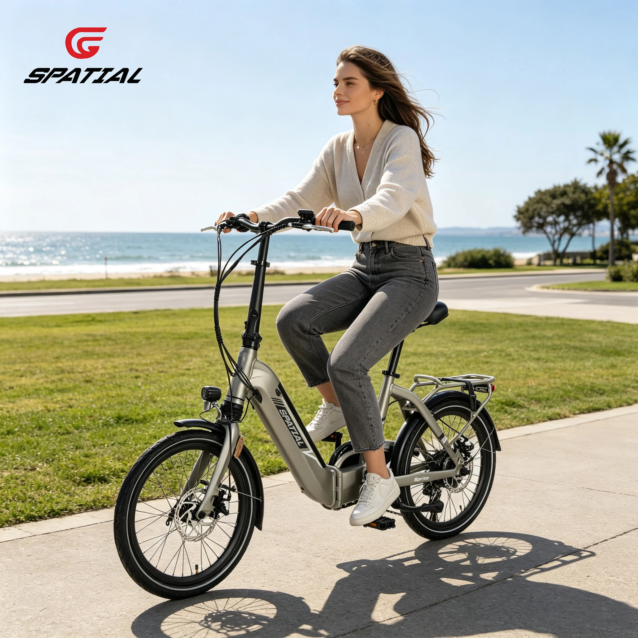SPATIAL Sprite Faltbares Elektrofahrrad für Erwachsene, 250W E-Bike, 36V 10,4Ah BMS Sicherheitsakku, 20 Zoll City-Pendler-E-Bike, 40Nm Drehmoment, Leichtgewicht