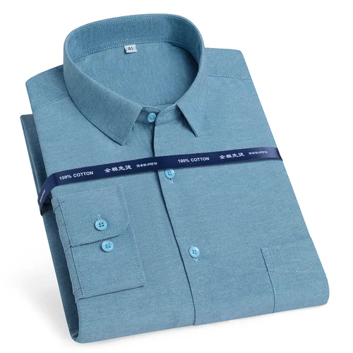 Camisas Oxford de algodón puro de gran tamaño 11XL 10XL 9XL para hombre, camisa Social informal de manga larga suave de ajuste estándar para hombre, ropa