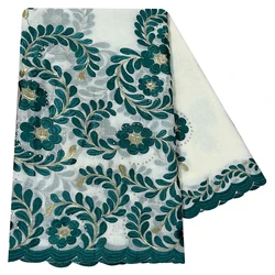 100% cotone tessuto Rayon filo di cotone sciarpa ericamata Dubai stile eccellente donne africane Hijab sciarpa musulmana di alta qualità