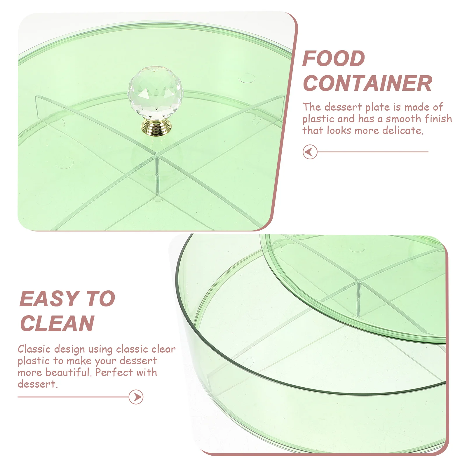 

1 шт., тарелка с фруктами, прозрачный пластиковый поднос для десерта, легко чистится, многоразовый вечерние торт, конфеты, витрина, миска на ножках, сервировочный поднос для закусок
