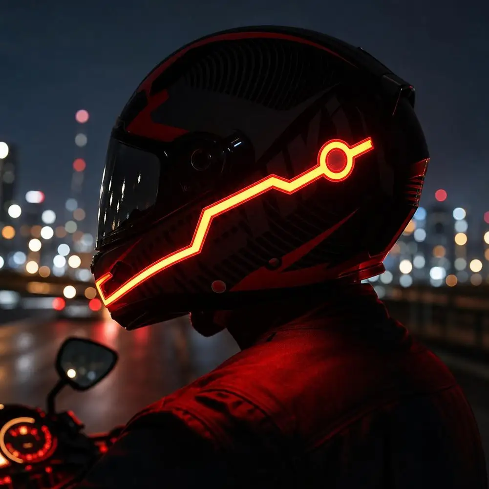 Cycling Motorcycle Helmet LED Cold Light Strip Motorcycle Helmet Light Night Riding Accessory Waterproof LED Cold Light