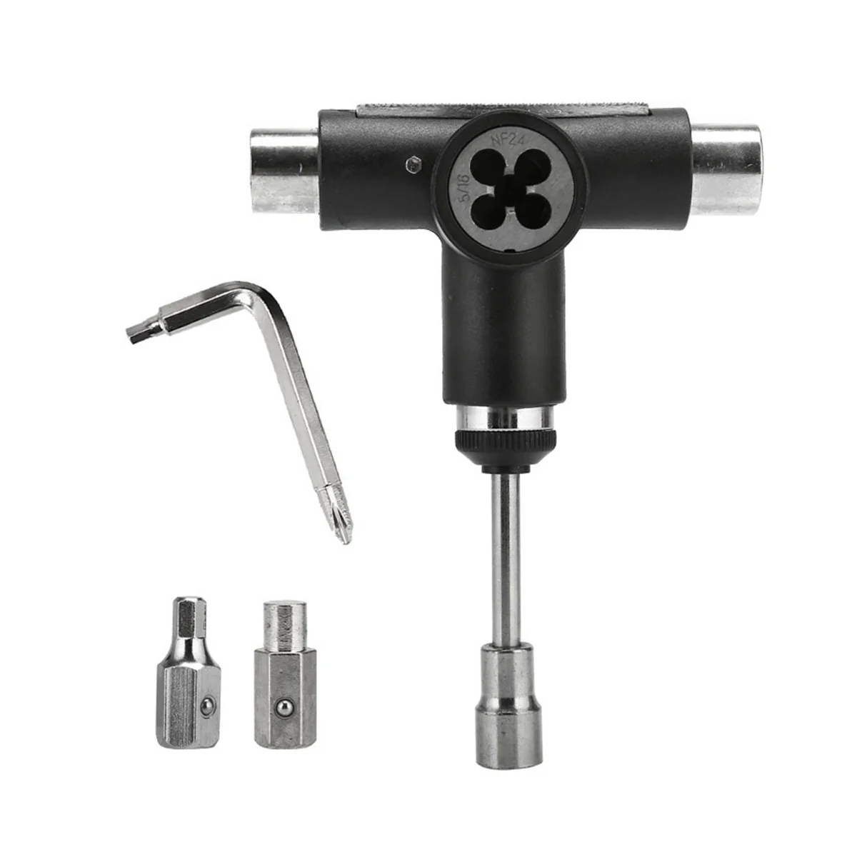 

ABNC-Skateboard Tool Roller Skate Scooter Adjusting T-Wrench Long Board Fish Board Repair Tools Spanner Screwdriver