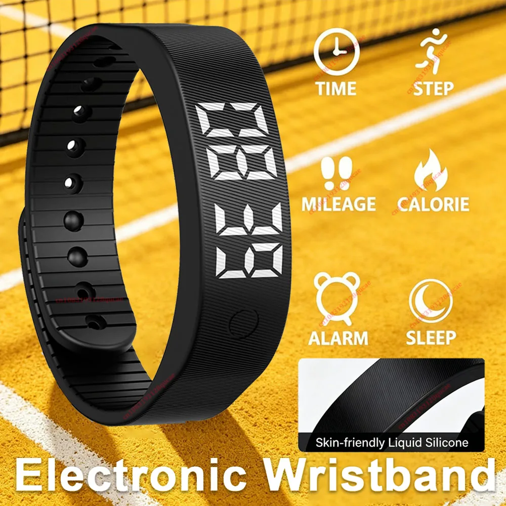 Vibrating Alarm Clock Watch Heavy Sleepers Silent Wake-Up Smart Bracelet Men Women Adjustable Wearable Vibration Wrist Band Ht30