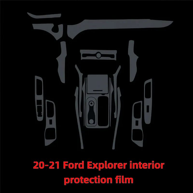 For 20-21 Ford Explorer interior protection film center console screen gear shift transparent anti-scratch protective film