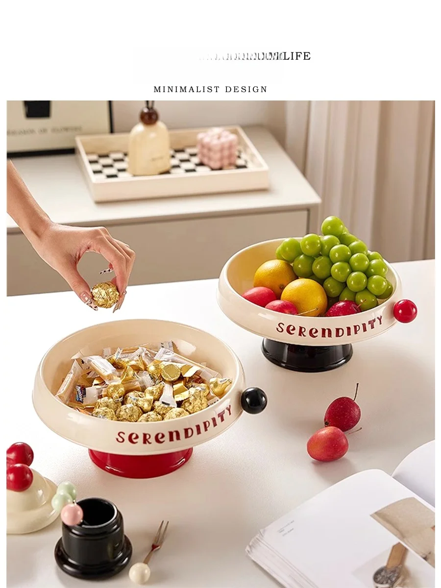 Tlife Island Luxury Sna Plate Nordic Sle Living Room Tea Table Fruit Basket High Value Plastic Material for Home Use
