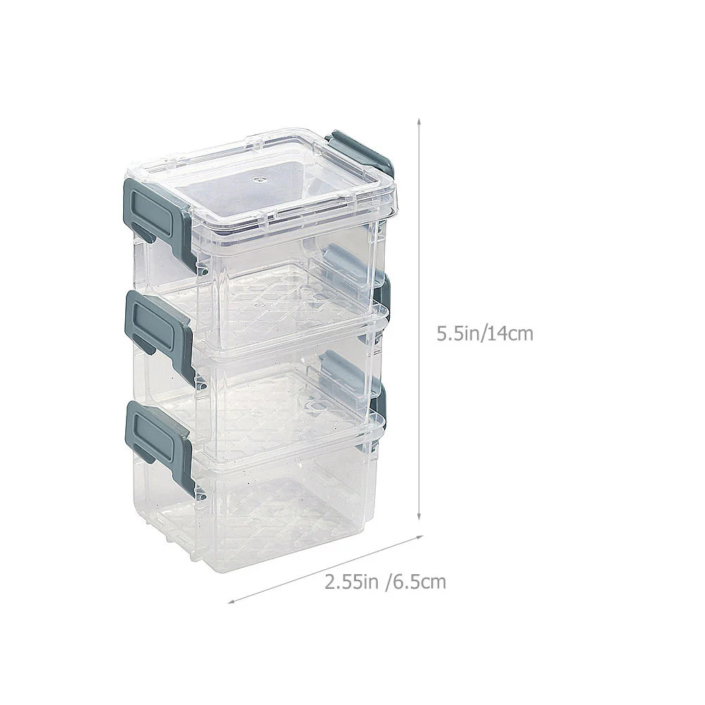 6Pcs Transparente Lagerung Boxen Stapelbar Kunststoff Desktop-Organizer Schmuck Make-Up Schreibwaren Kleinigkeiten Container Fall