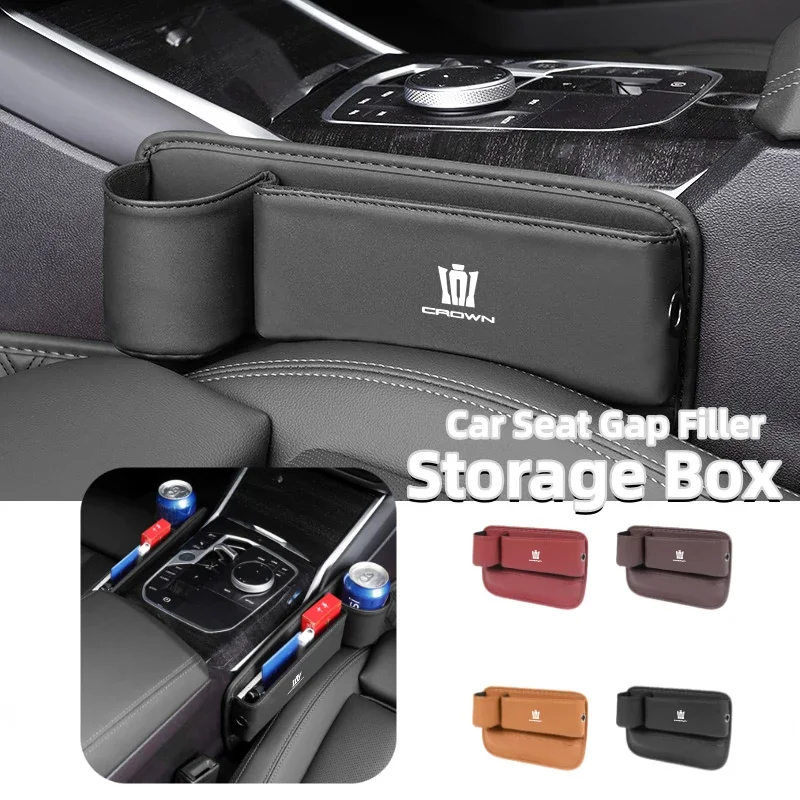 Car Seat Gap Organizer Storage Box Key Card Cup Phone Holder For Toyota Crown Yaris Corolla Prius Auris CHR Land Cruiser RAV4