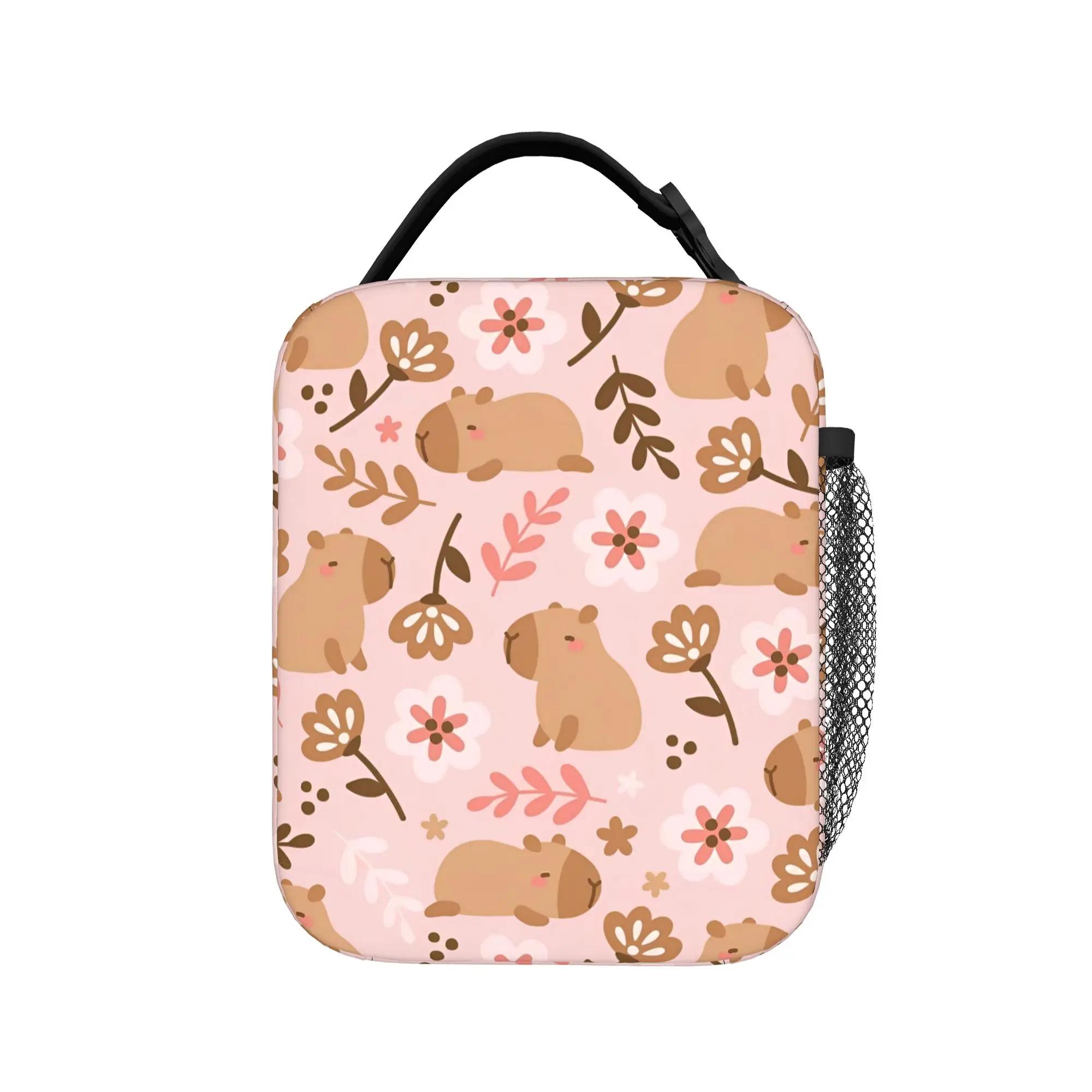 Cute Capibara Capybara Thermal Insulated Lunch Bag for Work  Portable Food Bag Container Cooler Thermal Lunch Boxes