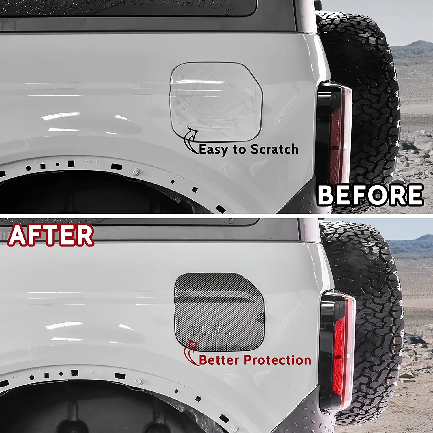 

Fuel Tank Cap Trim Cover for Ford Bronco 2/4 Door 2021-2024 Fuel Filler Door Protective Sticker