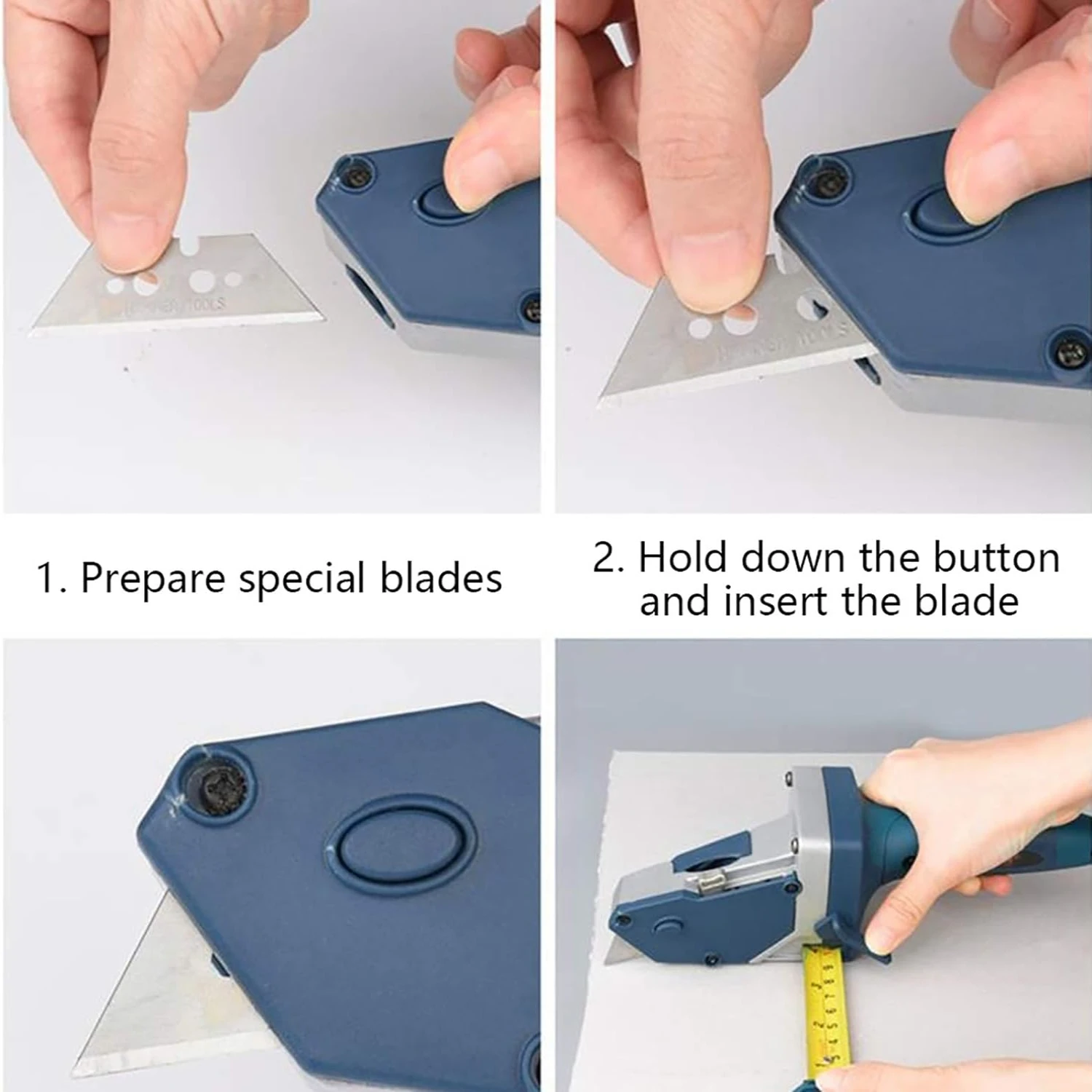 Convenient, portable, and versatile Gypsum Board Cutter with Built-In Tape Measure - Essential Hand Push Cutting Tool for Foam B