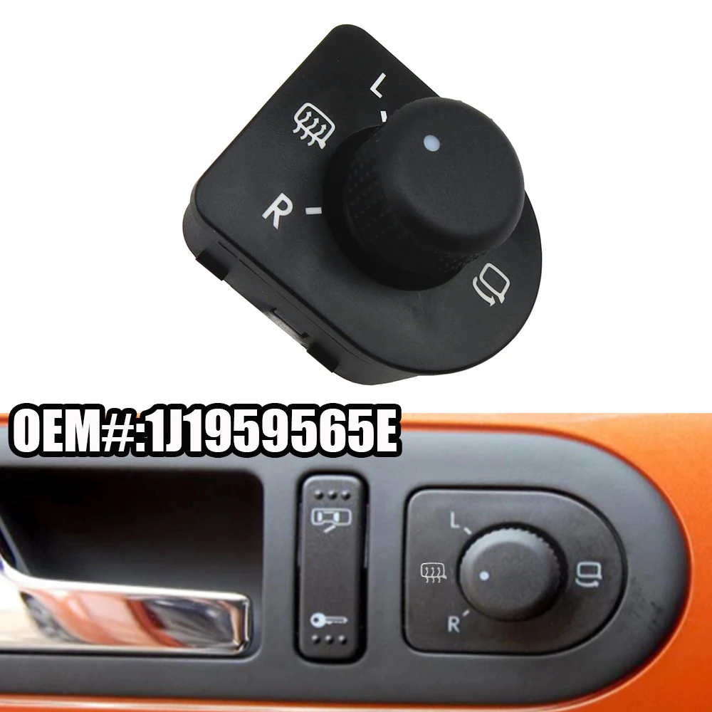 For VW Bora Golf IV New Beetle Car Side Electric Rearview Rear Mirror Switch Knob Heating Control 1J1 959 565 E 1J1959565E