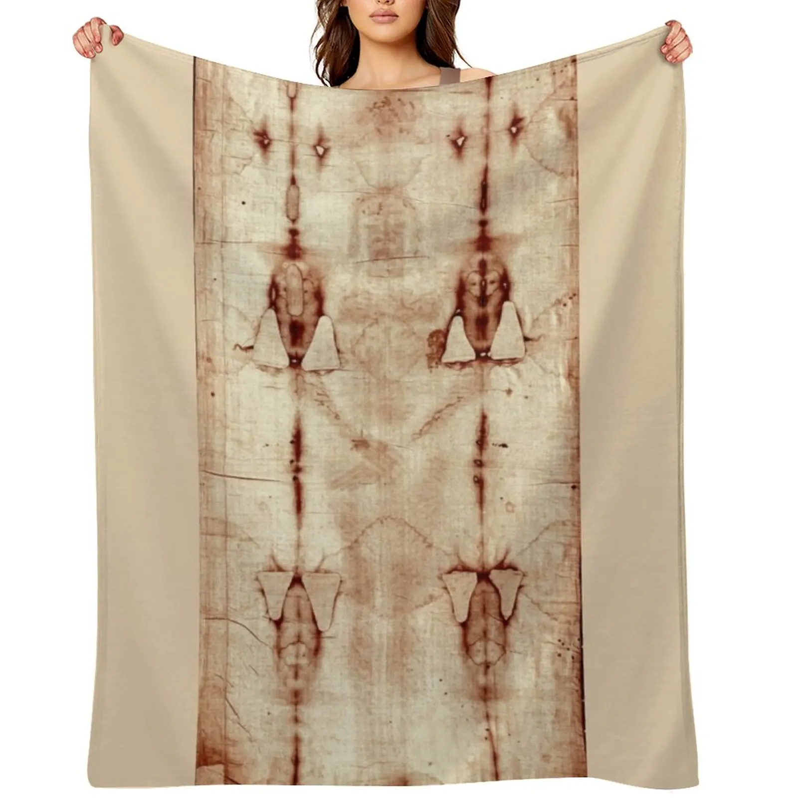 Jesus Shroud of Turin Poster, Jesus Christ Throw Blanket Decorative Sofas Sofas Luxury Decorative Sofa Blankets