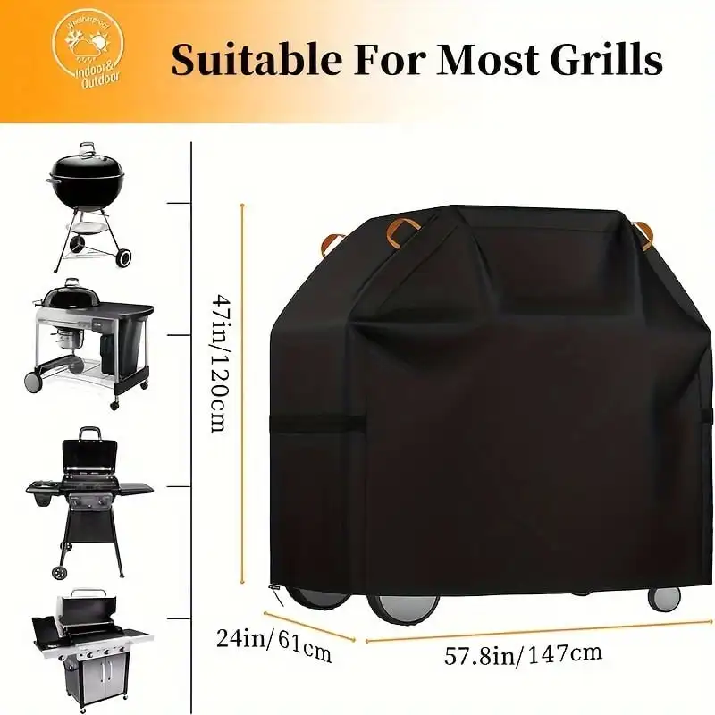 3‑5 Burner Grill Cover, Heavy‑Duty Waterproof UV‑Resistant Gas BBQ Grill Cover, Weatherproof Barbecue Protective Cover for Patio