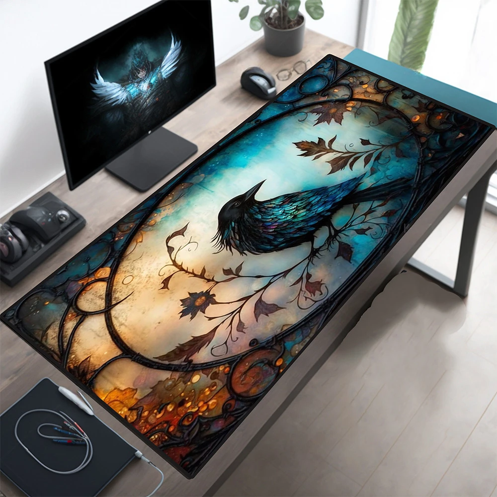 Gothic Wonders Desk Mat, 900X400 Cat City Mouse Pad, Big Gaming mouse pad xxl, Cute Track Pad, Aesthetic Desk Pad, XL Deskmat