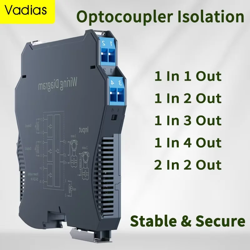 Signal Isolator 4-20mA/0-10V Analog Signal Isolator 0-10V 0-5V 0-10mA DC Signal Isolator DC24V Analog Signal Isolator