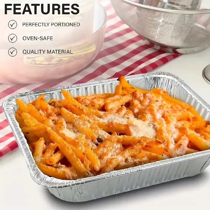 Disposable tin foil carbon baking tray, Chinese style barbecue tin foil packaging box, oven air fryer disposable baking tray
