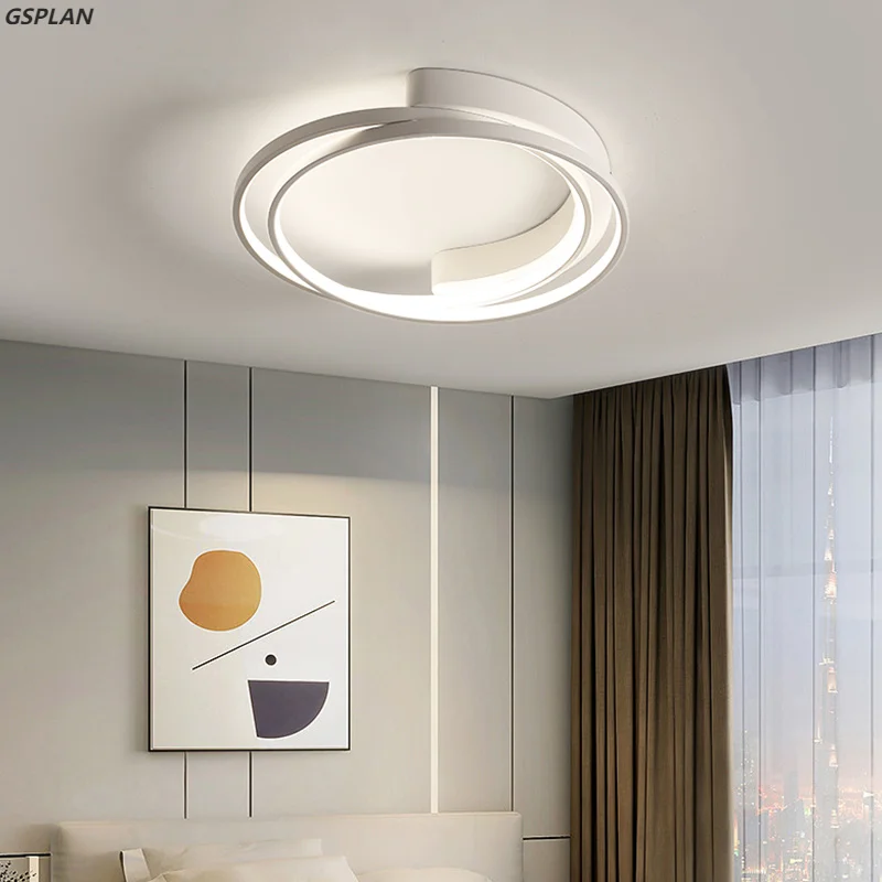 Doppel ringe LED Kronleuchter Lichter für Wohnzimmer Esszimmer Schlafzimmer Studie Küche Innen beleuchtung dimmbare Home Deco Lampen