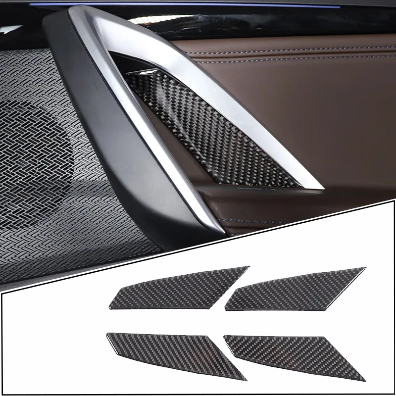 

For BMW X1 IX1 U10 U11 2023-2024 Soft Carbon Fiber Car Interior Door Handle Side Panel Decorative Sticker Car Accessories