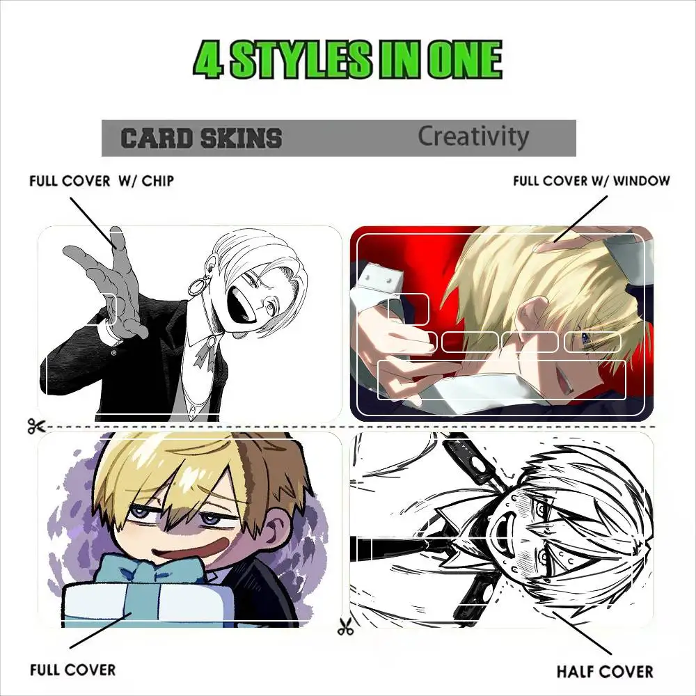 Neito Monoma  My Hero Academia  Sticker Film Tape Skin for Credit Card Debit Card Waterproof Stickers