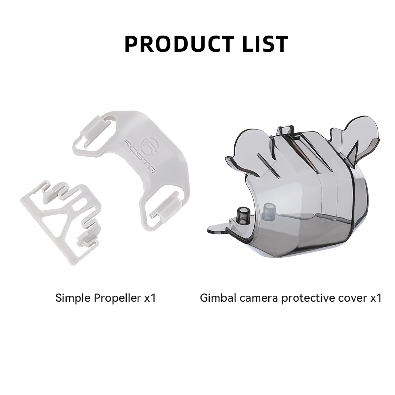 Protección de plástico a prueba de polvo cubierta de lente transparente hélice de carcasa soporte fijo para DJI Mini 3 Pro Drone