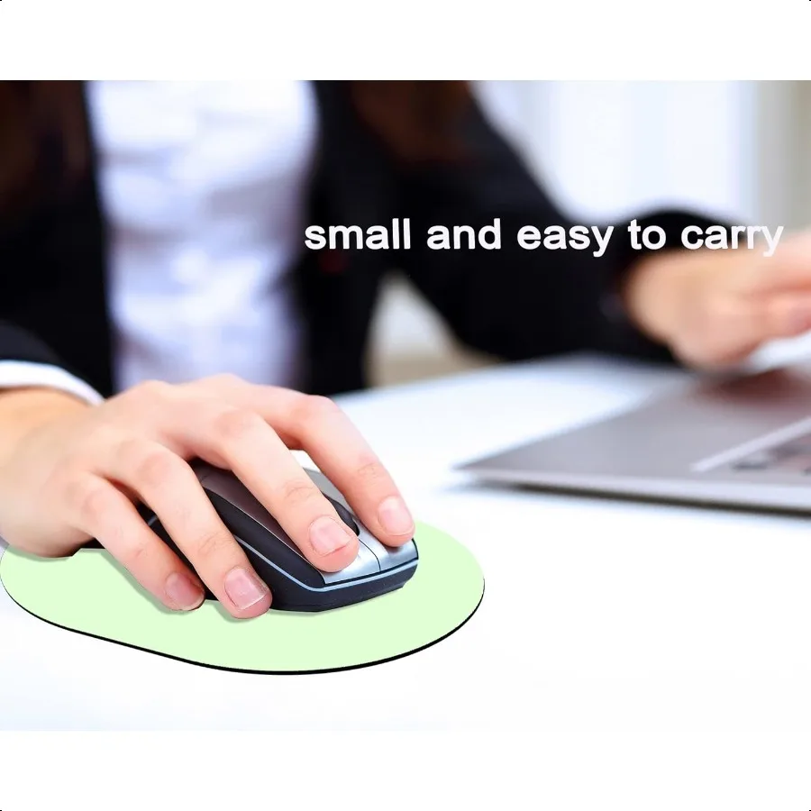Alas Mouse Kecil Portabel Tahan Air dan Anti Selip Bagian Bawah Karet Uniseks Mouse Nirkabel Laptop Keyboard Tray Kantor Perjalanan Hijau 5.5X7
