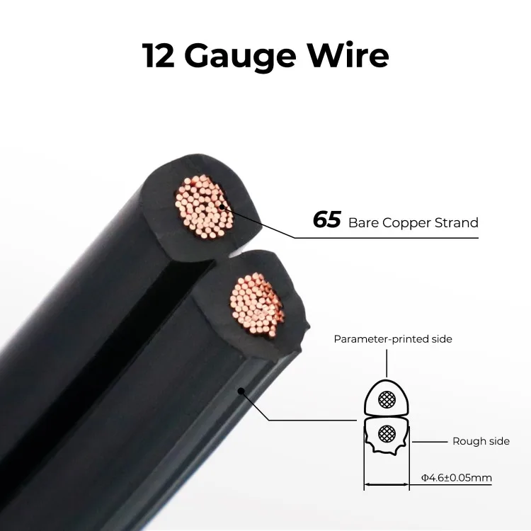 FIRMERST-Cable de baja tensión para iluminación exterior, Cable de 12/2 pies, calibre 12, 2 conductores, 1000