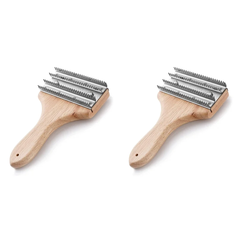 

ABUG-2X One-Handed 7-3/4 Inch Polishing Buff Wheel Rake For Removing Residual Compounds And Metal From Buffing Wheels