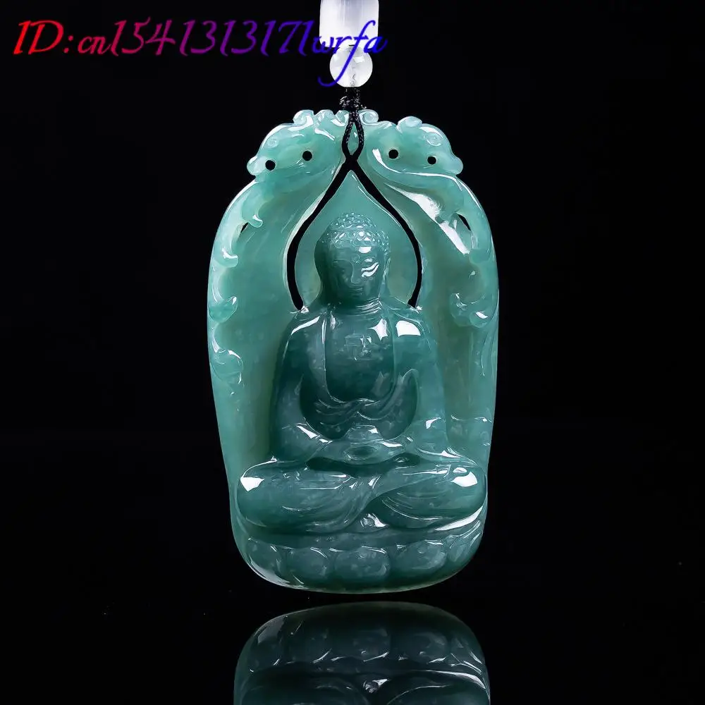

Натуральный бирманский нефритовый кулон Будда, ожерелье из настоящего нефрита, дизайнерский винтажный талисман, роскошный оберег, подарки для женщин