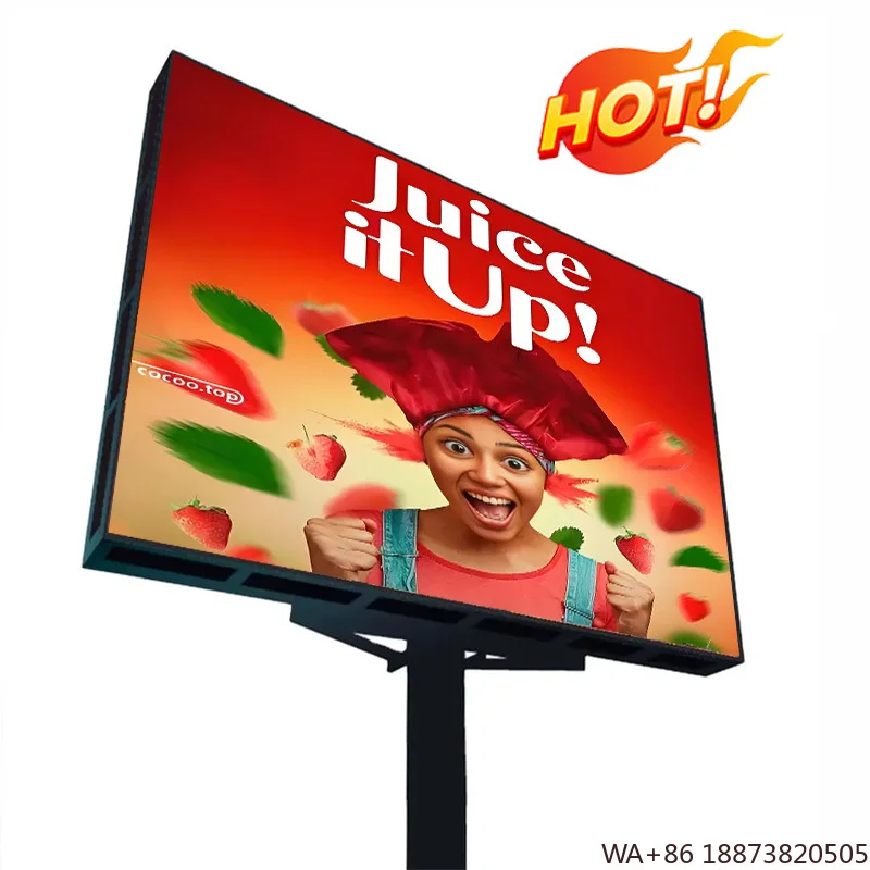 LED-Anzeige, hohe Bildwiederholfrequenz, nahtloser fester Bildschirm, IP65, wasserdicht, P4, P5, P6, P8, P10, Vollfarbbildschirm für den Außenbereich