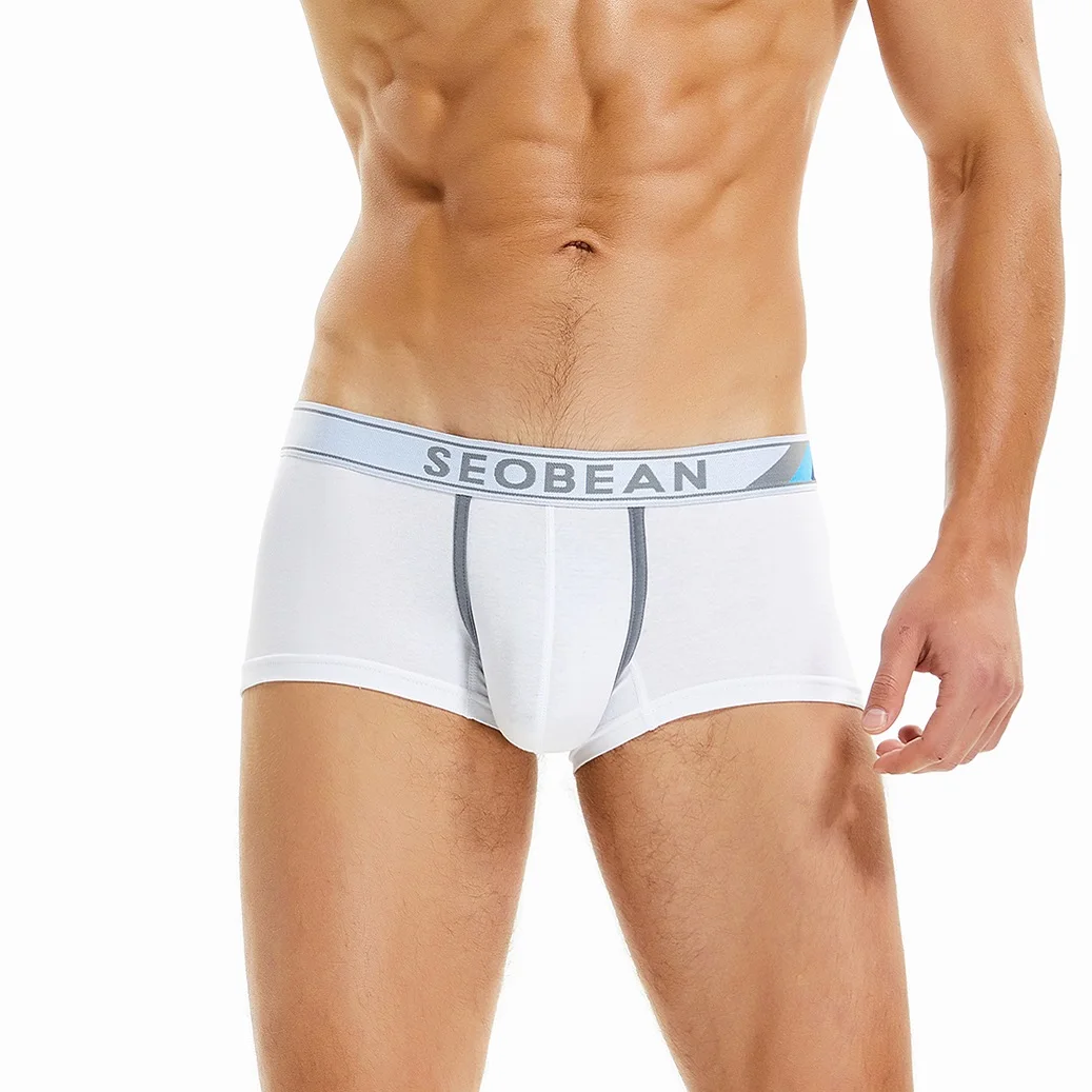 NEW SEOBEAN men\'s sexy Cotton Tracksuit U bag boxer underwear